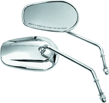 Load image into Gallery viewer, Bikers Choice Chrome Tapered Long Stem Mirrors Pr - Powersports Haven