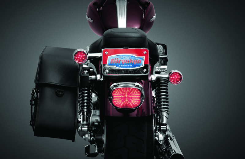 Kuryakyn License Plate Turn Signal & Marker Light Mount Chrome - Powersports Haven