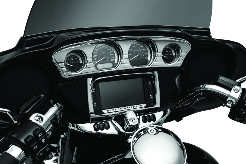 Kuryakyn Tri-Line Gauge Trim 14-Up Touring Models Chrome - Powersports Haven