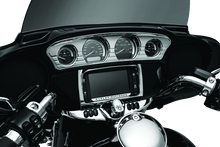 Load image into Gallery viewer, Kuryakyn Tri-Line Gauge Trim 14-Up Touring Models Chrome - Powersports Haven