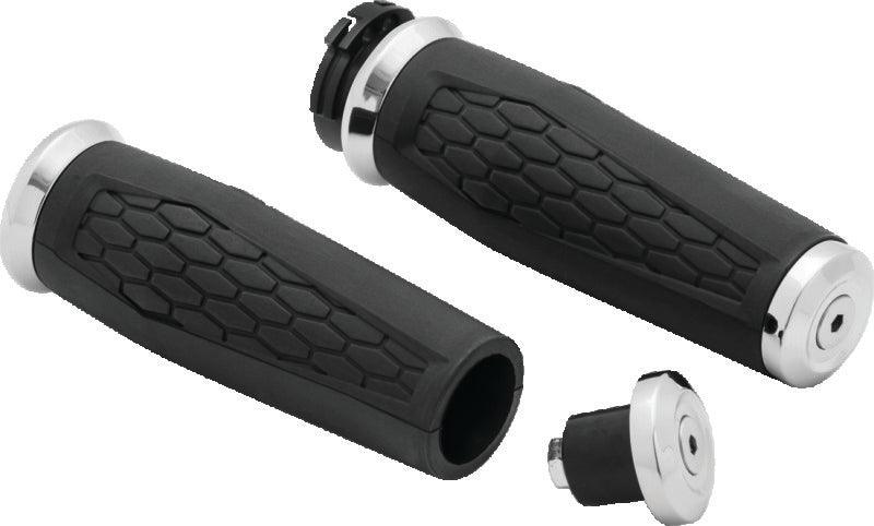 Kuryakyn Hex Grips Dual Cable Chrome - Powersports Haven