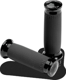 Performance Machine Contour Renthal Wrapped Grips - Black - Powersports Haven