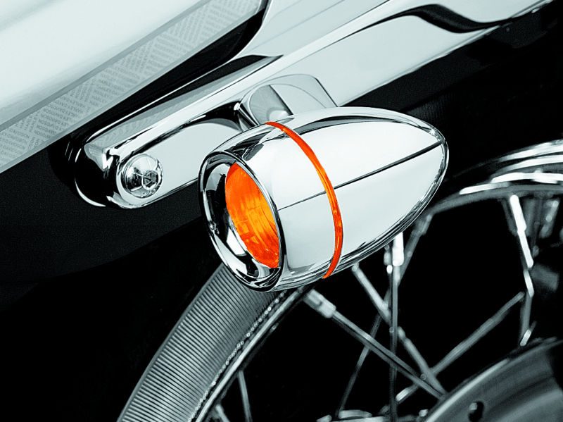 Kuryakyn Deep Dish Bezel With Amber Lens Chrome - Powersports Haven