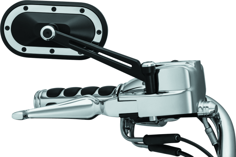 Kuryakyn Heavy Industry Mirrors Satin Black & Chrome - Powersports Haven