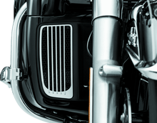 Load image into Gallery viewer, Kuryakyn Radiator Grills For Twin Cooled Models Chrome &amp; Black (Pair) - Powersports Haven