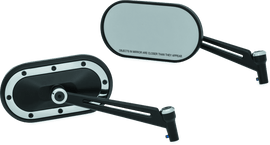 Kuryakyn Heavy Industry Mirrors Satin Black & Chrome - Powersports Haven