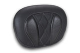 Mustang Deluxe Diamond Touring Sissy Bar Pad Black w/Gun Metal Gray Thread
