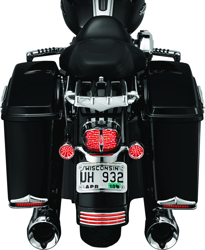 Kuryakyn Curved License Plate Mount Chrome - Powersports Haven