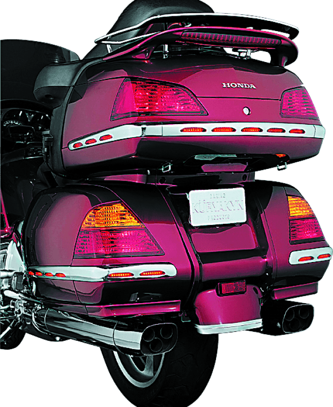 Kuryakyn L.E.D. Trunk Molding For 01-10 GL1800 Chrome Red Lens - Powersports Haven