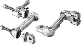 Kuryakyn 4in Adjustable Lockable Offsets With Male Mount Adapter Chrome - Powersports Haven