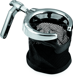 Kuryakyn Mesh Basket Universal Drink Holder Perch Mount Chrome - Powersports Haven