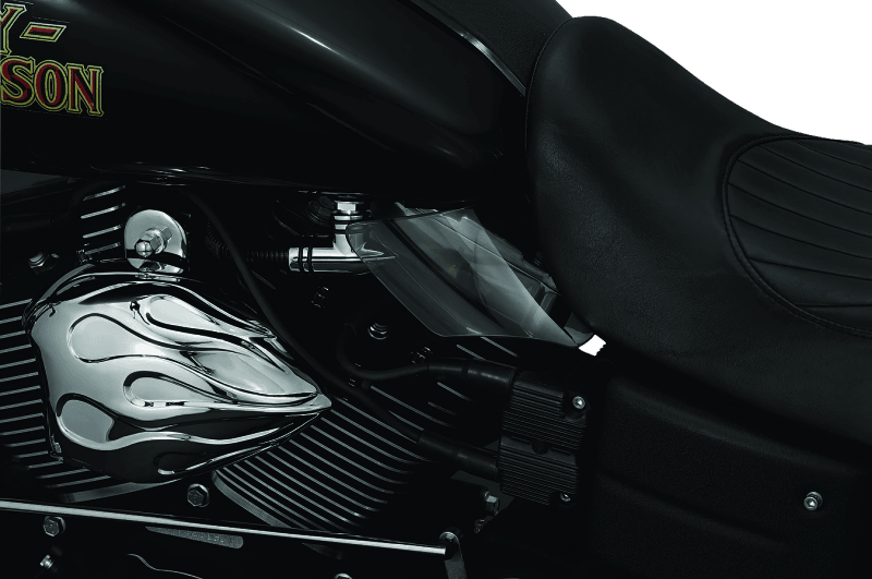 Kuryakyn Saddle Shields Heat Deflectors 99-17 Dyna Models Smoke - Powersports Haven