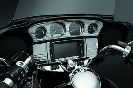 Kuryakyn Deluxe Tri-Line Stereo Trim Kit 14-Up Touring Models Chrome - Powersports Haven