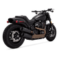 Vance & Hines HD Softail 18-22 Fatbob Hgh S/O Black Slip-On Exhaust - Powersports Haven