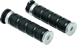 Kuryakyn Dillinger Grips Dual Cable Silver - Powersports Haven