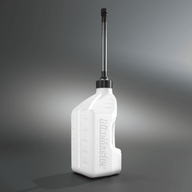 BikeMaster 1.25 Gallon White Jug Black Cap w/ Auto Shut Off Hose - Powersports Haven