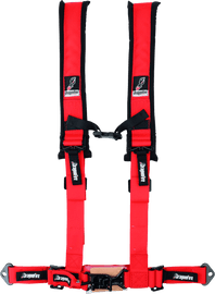 DragonFire Racing Harness- H-Style- 4-Point- 2in Buckle- Red - Powersports Haven