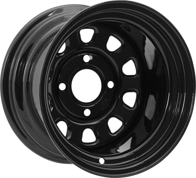 ITP Delta Steel 12x7 / 4/137 12mm BP / 4+3 Offset Black Wheel - Powersports Haven