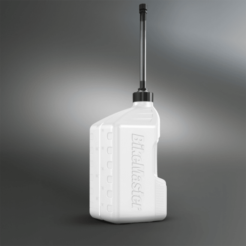 BikeMaster 5 Gallon White Jug Black Cap w/ Auto Shut Off Hose - Powersports Haven