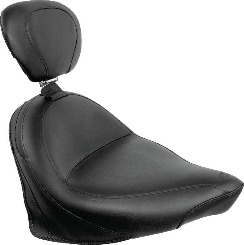 Mustang 07-15 Honda VT750C2 Spirit,10-20 Phantom Wide Touring 2PC Seat - Black - Powersports Haven