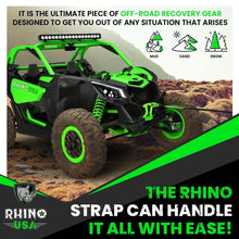 Load image into Gallery viewer, Rhino USA Recovery Tow Strap 3Inx30Ft (Green) - Powersports Haven