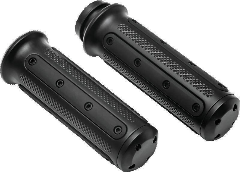 Kuryakyn Heavy Industry Grips Throttle-By-Wire Black - Powersports Haven