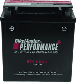 BikeMaster BTX16-BS-1 Battery - Powersports Haven