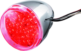 Bikers Choice Chrome LED Rear Billet Turn Signal Red Dual Circuit Clear Lens Universal Custom - Powersports Haven