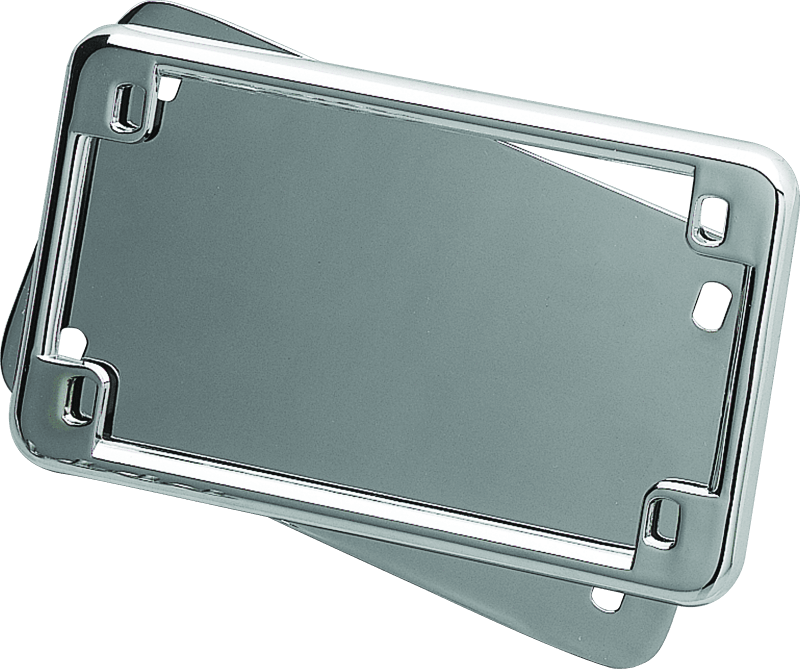 Kuryakyn License Frame & Backing Plate Set 4in X 7in Chrome - Powersports Haven