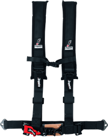DragonFire Racing Harness- H-Style- 4-Point- 2in Buckle- Black - Powersports Haven