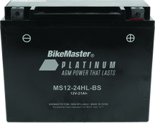 Load image into Gallery viewer, BikeMaster AGM Battery - MS12-24HL-BS - Powersports Haven