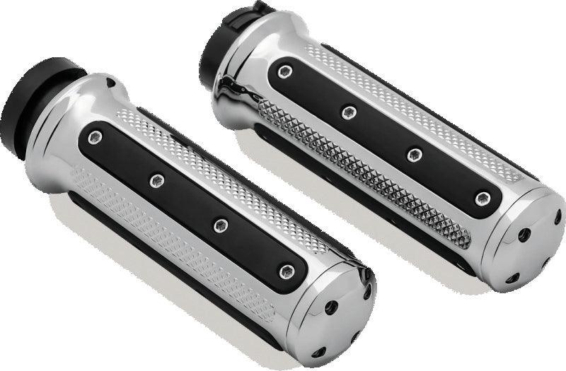 Kuryakyn Heavy Industry Grips Throttle-By-Wire Chrome - Powersports Haven