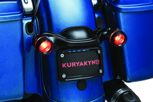 Load image into Gallery viewer, Kuryakyn Curved License Plate Mount Black - Powersports Haven