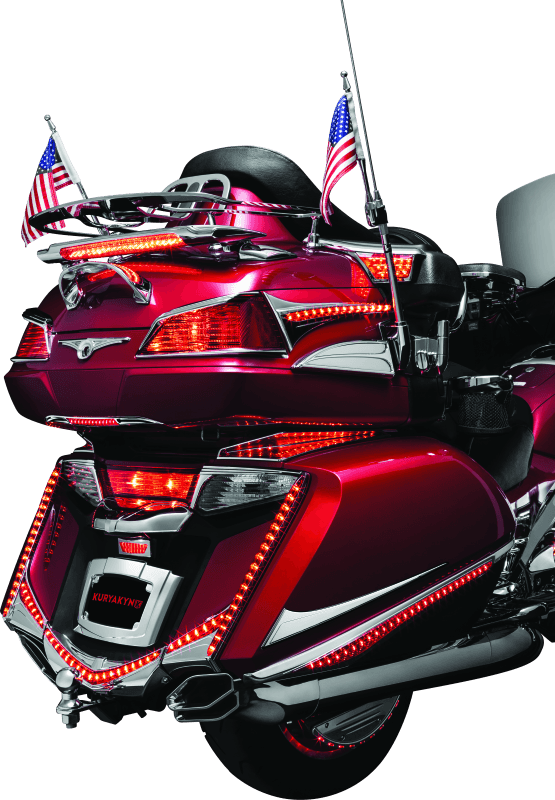 Kuryakyn L.E.D. Lighted Trunk Lid Handle 01-17 GL1800 Chrome - Powersports Haven