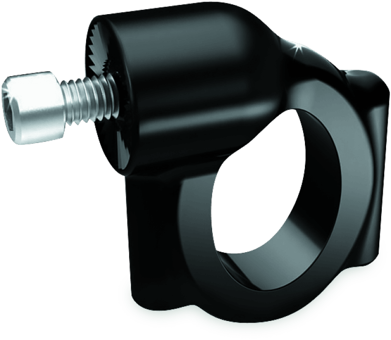 Kuryakyn Side Mount License Plate Holder Clamp 86-17 Softails Gloss Black - Powersports Haven
