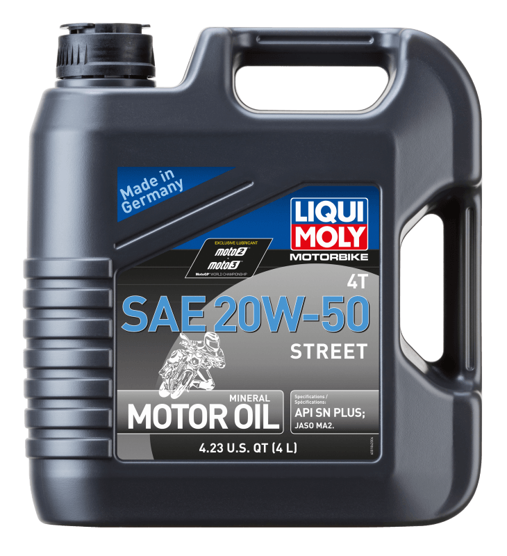 LIQUI MOLY 4L Motorbike 4T SAE 20W50 Street - Powersports Haven