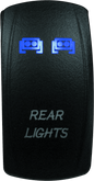 DragonFire Racing Lighted Switch Rear Light On/Off Blue - Powersports Haven