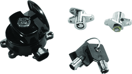 Bikers Choice 14-21 Road King Black Ignition Switch & Saddlebag Lock Kit - Powersports Haven
