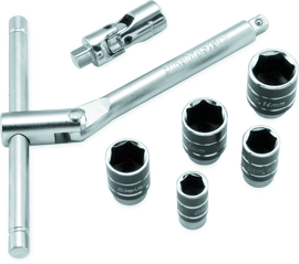 BikeMaster 1/4in Drive Compact Sliding and Folding T-Handle Set - Powersports Haven