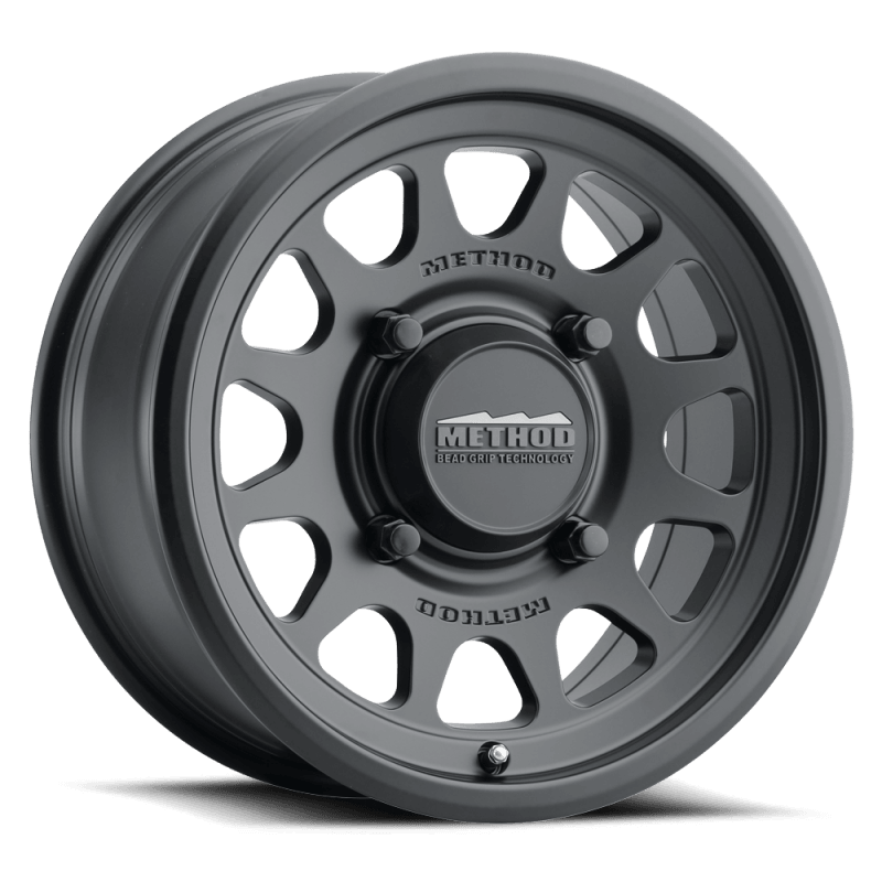 Method MR414 Bead Grip 15x7 / 4+3/13mm Offset / 5x4.5 / 76mm CB Matte Black Wheel - Powersports Haven