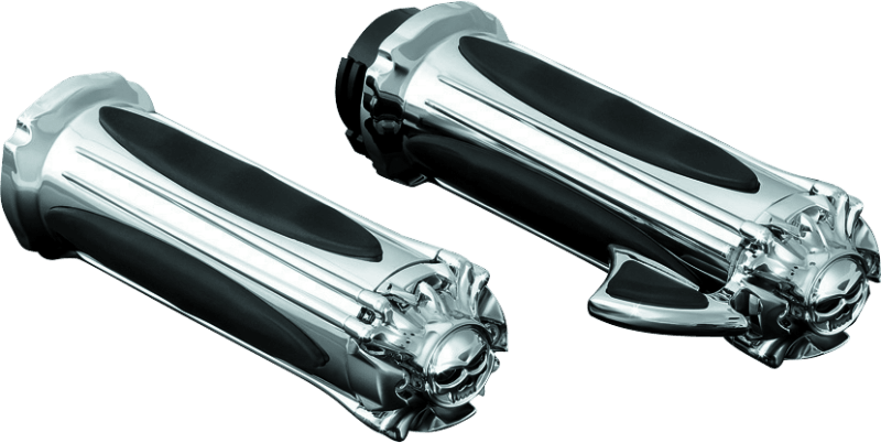 Kuryakyn Premium Zombie Grips With Throttle Boss Dual Cable Chrome - Powersports Haven
