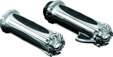 Load image into Gallery viewer, Kuryakyn Premium Zombie Grips With Throttle Boss Dual Cable Chrome - Powersports Haven