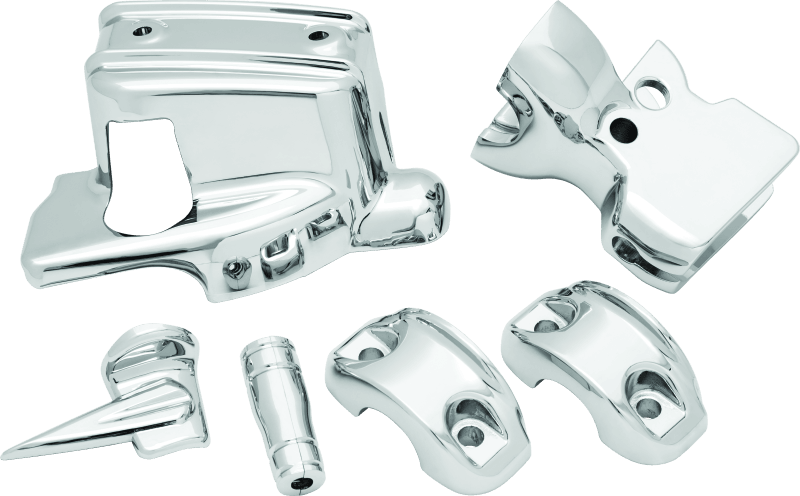 Kuryakyn Handlebar Control Dress Up Kit Chrome - Powersports Haven