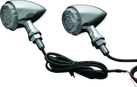 Kuryakyn Torpedo Indicator LED Amber Lights Turn Only Chrome - Powersports Haven