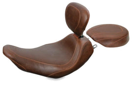 Mustang 97-07 Harley Rd King,06-07 Str Glide,00-05 Eagle Wide Tripper Solo Seat - Brown - Powersports Haven