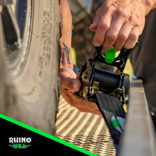 Load image into Gallery viewer, Rhino USA Retractable Ratchet Straps (2Pk 2Inx10Ft) Gray - Powersports Haven