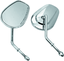 Bikers Choice Chrome Tapered Short Stem Mirrors Pr - Powersports Haven