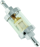 Bikers Choice Chrome Clear View Fuel Filter 1/4 Inch Hose Universal