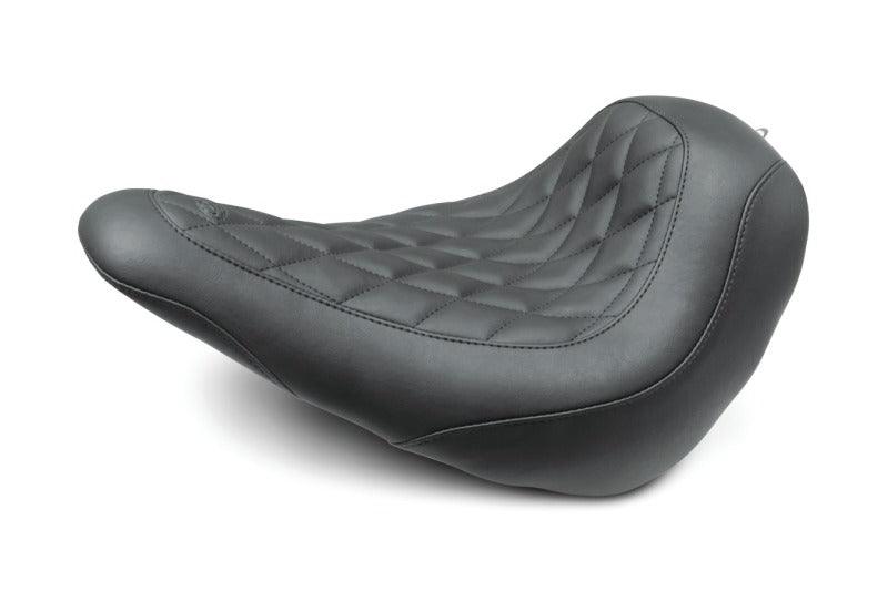 Mustang 18-21 Harley Low Rider, Sport Glide Wide Tripper Solo Seat Diamond Stitch - Black - Powersports Haven