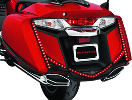 Kuryakyn L.E.D. Vertical Rear Light Strips 12-17 GL1800 Gloss Black Smoke Lens - Powersports Haven